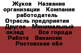 Жуков › Название организации ­ Компания-работодатель › Отрасль предприятия ­ Другое › Минимальный оклад ­ 1 - Все города Работа » Вакансии   . Ростовская обл.